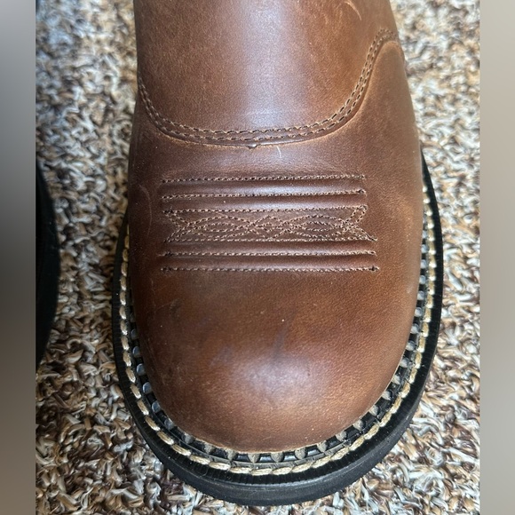 Ariat Women's Square Toe Short Boots Flame Stitch & Stars Leather vintage 9.5B - Picture 16 of 16